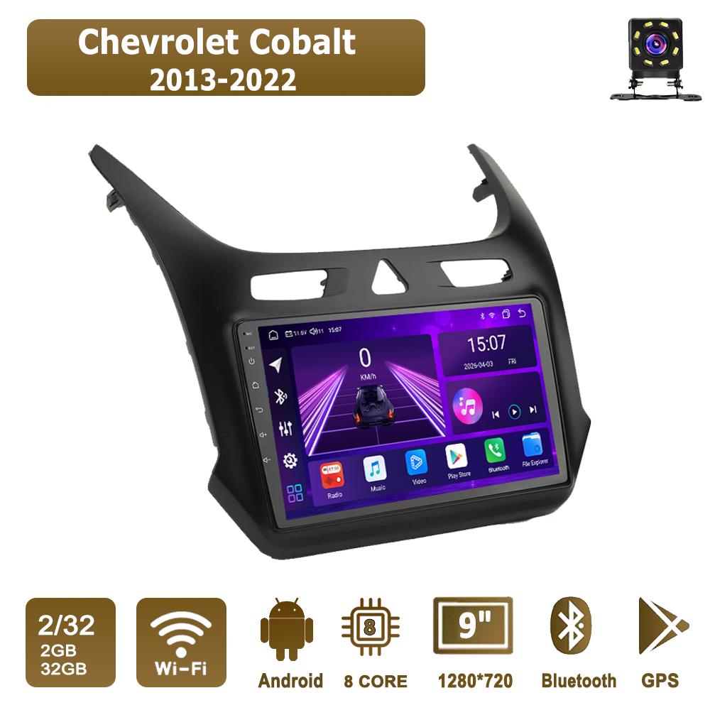 Автомобильная магнитола Android Car-Play для Chevrolet Cobalt 2013-2022, Мультимедийный плеер, Головное устройство, Стерео, GPS-навигация, BT, WIFI, 8 ЯДЕР, 2+32 ГБ