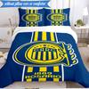 Rosario Central Crest 3pcs Bedding,Including 1pc Duvet Cover And 2pcs Pillowcases Perfect for Christmas,Ideal for Bedroom, Dormitory