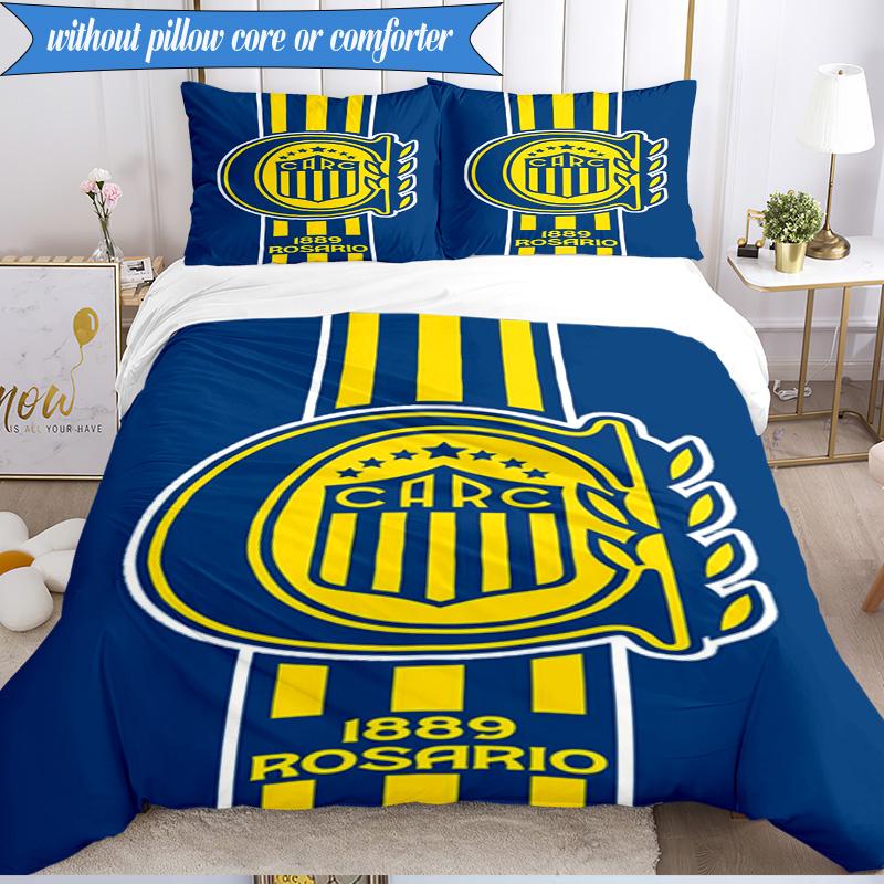 Rosario Central Crest 3pcs Bedding,Including 1pc Duvet Cover And 2pcs Pillowcases Perfect for Christmas,Ideal for Bedroom, Dormitory