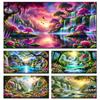 Красивый Водопад Река и Цветы DIY Алмазная Живопись Вышивка Крестом Полная Выкладка Алмазная Мозаика Новая Коллекция Домашний Декор