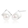 Lala Christie Akoya Pearl PT900 Pearl Women's Earrings, Platinum, Leaf, Le102-0007-pt