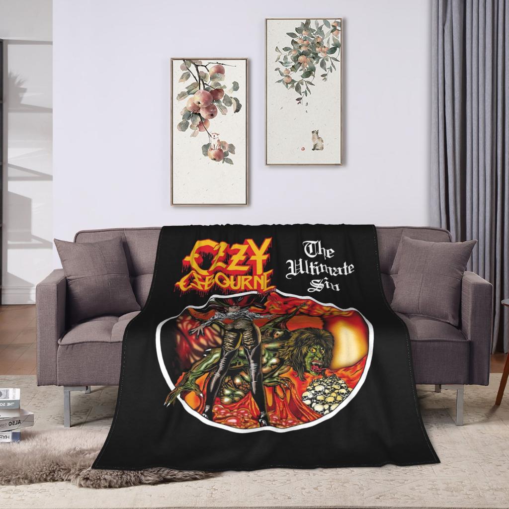 Ozzy Osbourne Blankets Coral Fleece Plush Summer Multi-function Lightweight Thin Throw Blanket for Bed Car Bedspreads
