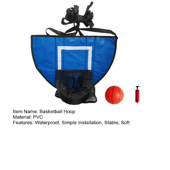 1 комплект, баскетбольное кольцо на батуте с насосом, мини-мяч, водонепроницаемое, мягкое, простая установка, баскетбольное кольцо на батуте, набор игрушек