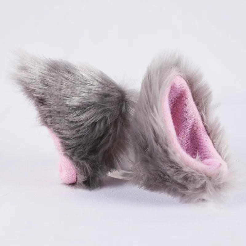 1 Pair Cute Plush Cat Ears Motorcycle Helmet Decoration Helmet Ornaments Headwear Stickers Moto Styling Decoration Accessories