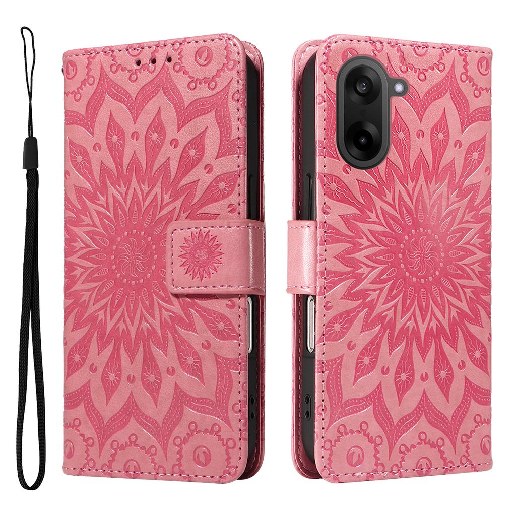 For OnePlus Nord CE5 5G/OnePlus Ace 5 Racing 5G Leather Wallet Case Sunflower Imprinted Phone Cover