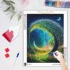 5D Diamond Painting Tree Landscape Handicraft Moon Mosaic Embroidery Art Rhinestone Home Decor 30x40cm/12x16inch