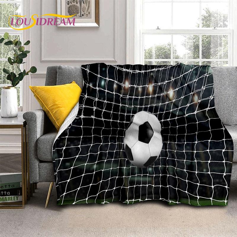 29 Стиль Футбольное поле Футбол Спорт Мультфильм Мягкое одеяло, Мягкий плед для дома Спальня Кровать Диван Дорожный чехол Детский подарок