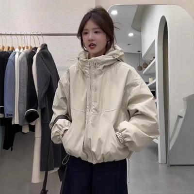 Короткая стеганая куртка с капюшоном, хлопковая стеганая куртка для женской осени и зимы, новое маленькое хлопковое пальто, хлопковая стеганая куртка