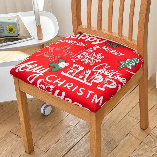 All Seasons Print Seat Cushion Cover For Dining Room Home Decor Spandex Stretch Chair Covers Removable Washable Chair Protector