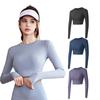 Long Sleeve T-Shirts Seamless Women Solid Sport T-Shirts High Elastic Gym Yoga Top Breathable Sports Top Quick Dry Sportswear