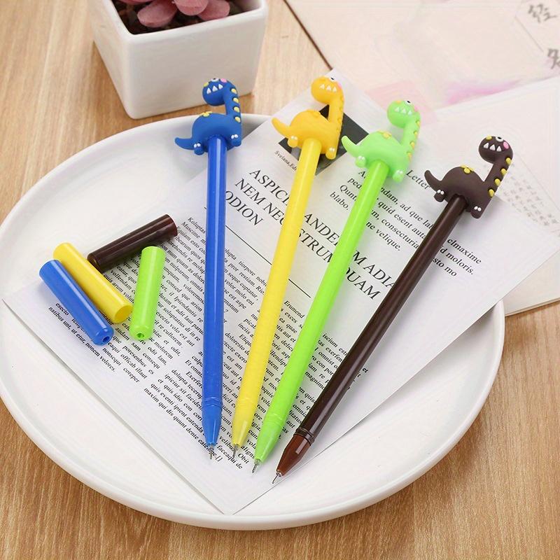 10pcs 0.5mm Creative Giraffe Gel Pen Cute Dinosaur Water Pen Cartoon Stationery Herbivorous Dragon Gel Pen