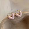 Серьги-сердечки с глазурью для женской французской моды
