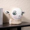Resin Handicrafts Cartoon Human Figure Sculpture Abstract Painted Aliens Big Eyes Boy Decorative Figurines Home Decoration