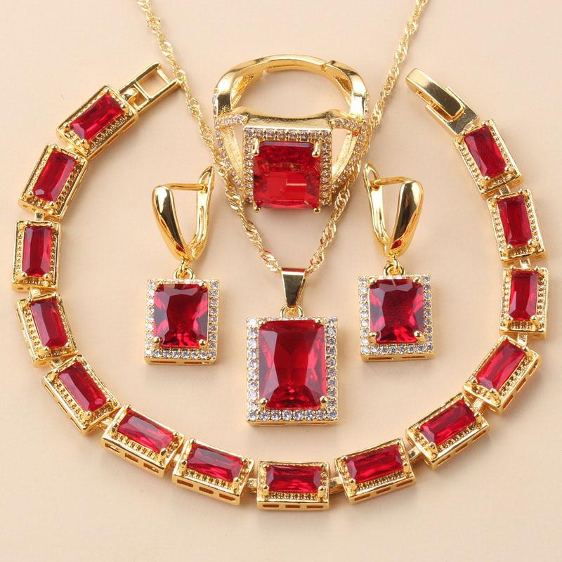 Африканский Позолоченный Браслет Браслет Кольцо Модные Зеленые Цирконы Наборы Ювелирных Изделий Ожерелье Клипсы Серьги Для Женщин Подарок