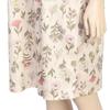 Beige Flower Cool Cotton Modal Short Sleeve Easy Dress  Ggw1033l 