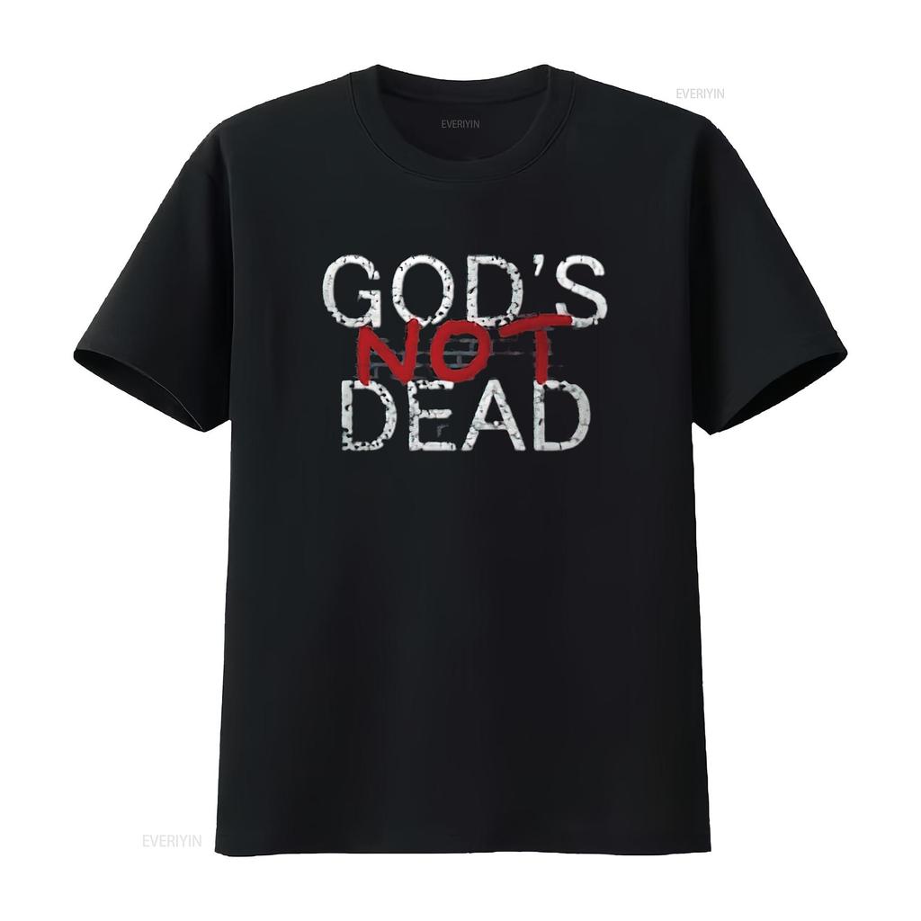 Mens God S Not Dead T Shirt Black 2X Large vintage Washed Top For Everyday Wear Versatile Comfortable homme graphic Stylish