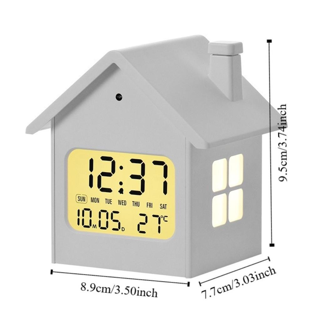 Time/Date/Week/Temperature Electronic Alarm Clock Soft Lighting Desktop Table Clock  Student Use