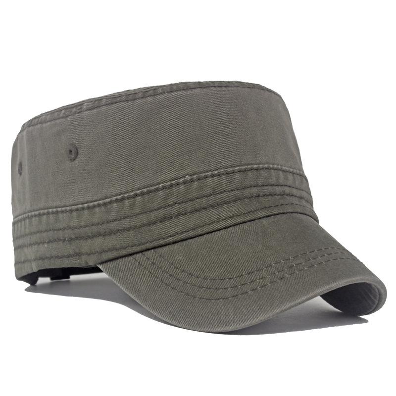 Men Flat Sun Hat Cotton Military Caps Outdoor Baseball Cap Trucker Cap Captain Cap Men Cadet Army Cap