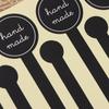 100 шт. Самоклеящаяся длинная ручная работа Упаковка для торта Запечатывающая наклейка Крафтовый стикер
