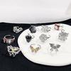 Light Luxury High-End Butterfly Rose Stacking Series Open Ring Niche Design Personalized Ring Woman