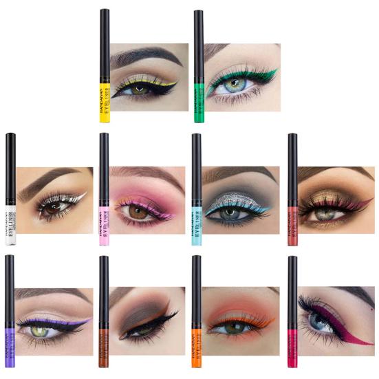 Сухой, долговечный, не выцветающий, флуоресцентный, без обесцвечивания, женский гладкий многоцветный карандаш для глаз «сделай сам», для свиданий