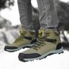 Mens Black Ankle Boots Winter Warm Plush Waterproof Snow Boots Men Outdoor Sneakers Boots Male Rubber Winter Men's Boots Plus Size
