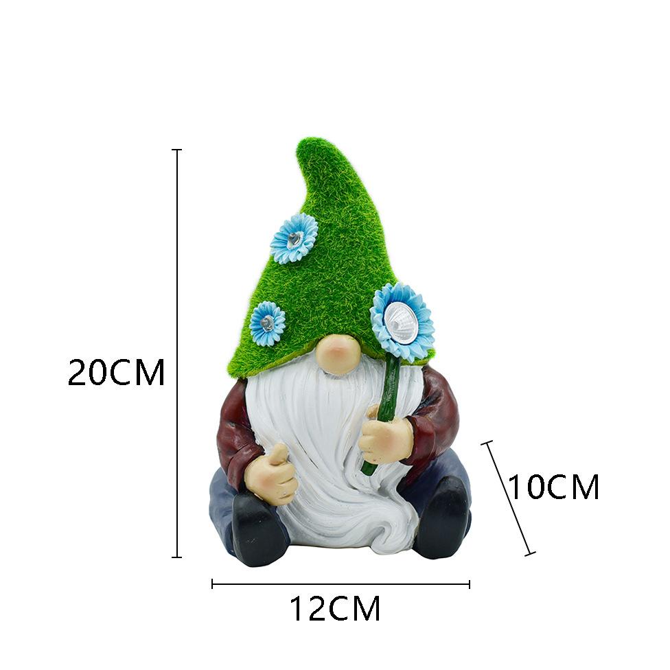 Открытый солнечный садовый орнамент гном карлик патио украшения изделия из смолы садовые фонари