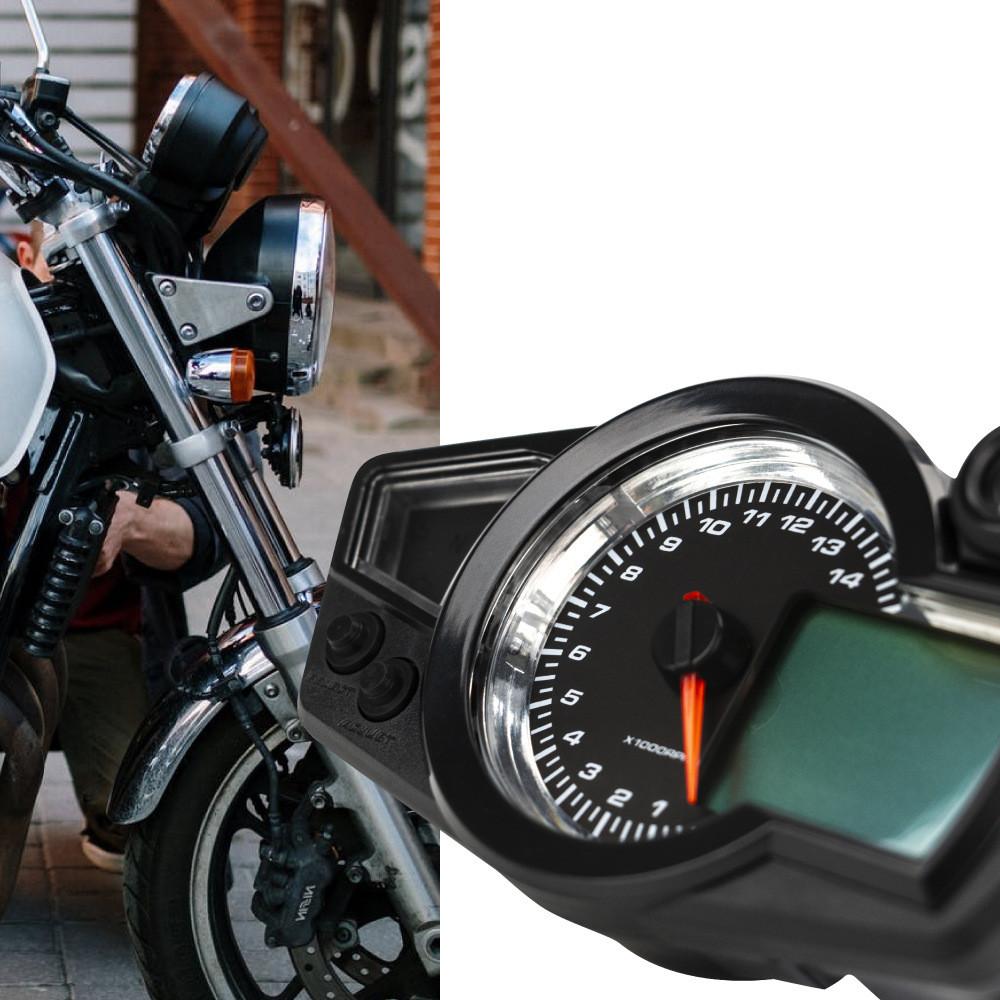 Universal LCD Digital Motorcycle Odometer Speedometer Meter Instrument Adjustable MAX 199KM/H 14000 RPM For 2,4 Cylinder