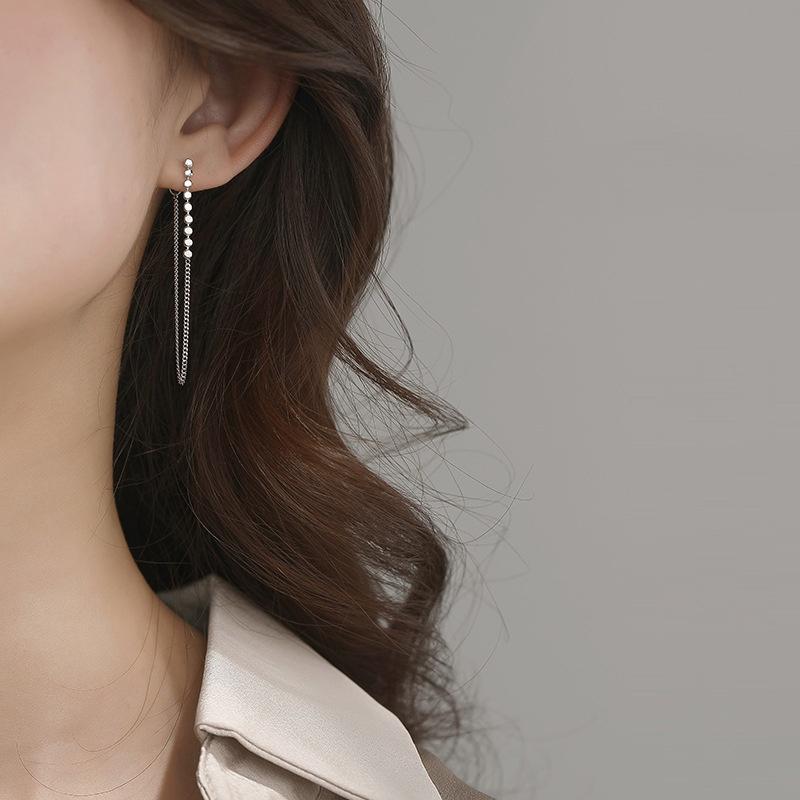 1 пара сережек-цепочек с нитками, серьги-подвески, ювелирные изделия, серьги-гвоздики, серьги-подвески для подарков, медный свадебный аксессуар