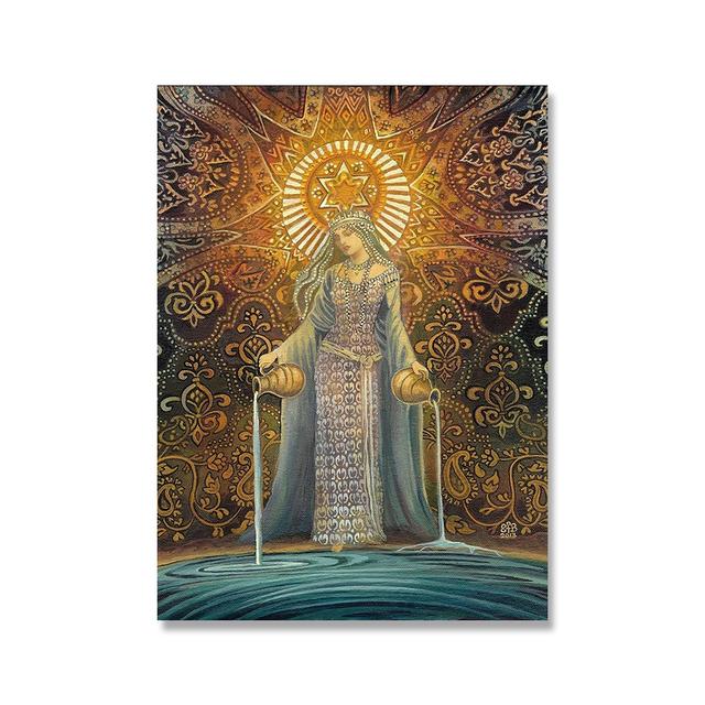 Греческий миф, богиня, ведьма, языческий настенный художественный постер, психоделический богемный цыганский холст, картина с принтом, домашний декор для спальни