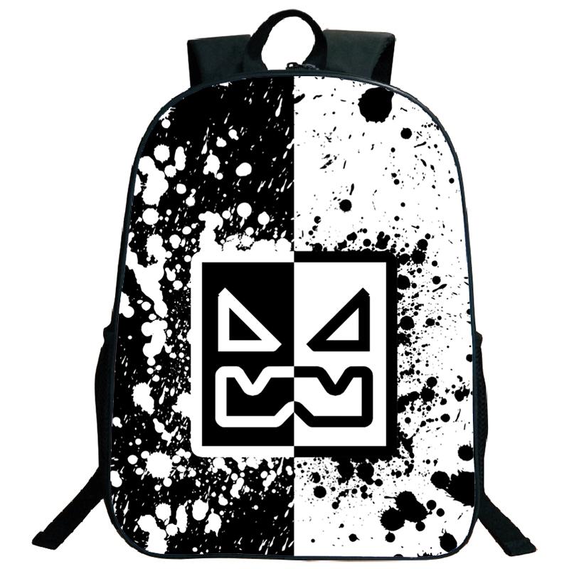 Angry Geometry Dash Backpacks for Middle and High School Students, Large Capacity Leisure Backpacks, Holiday Gifts