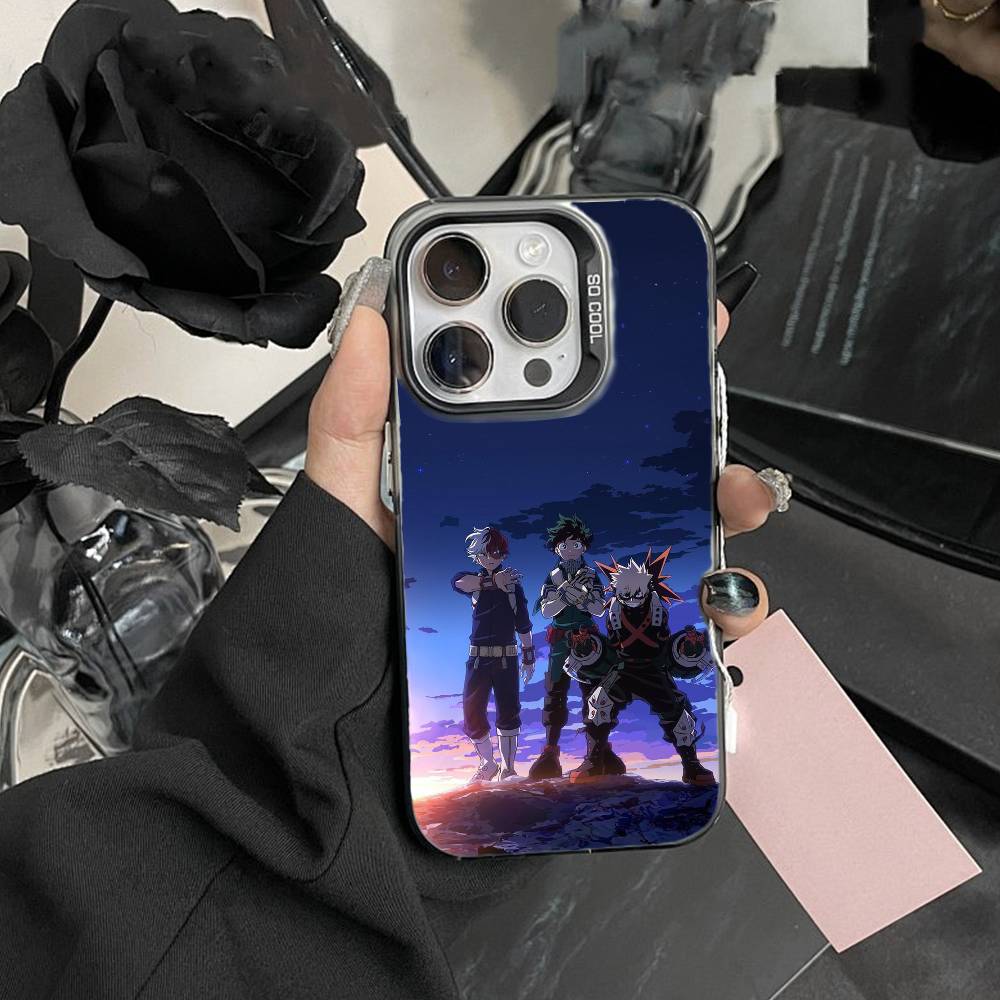 Чехол для телефона Кацуки Бакуго Hero Academia Для iPhone 17, 16, 15, 14, 13, 12 Pro Max Черный Конфетный Матовый Ударопрочный Чехол