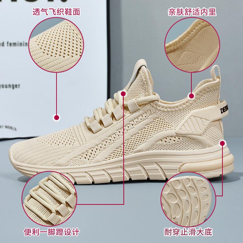 Shoes Women's 2025 Summer New Single Shoes Casual Breathable Running Shoes Air Cushion Sports Shoes
