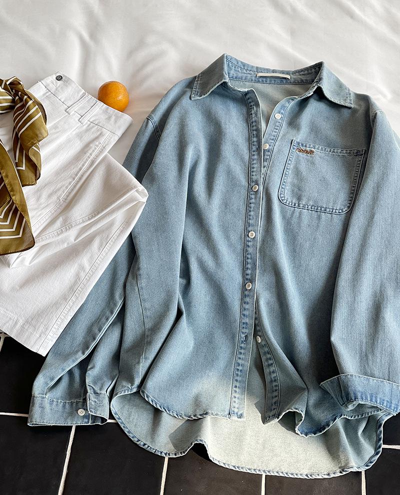 Джинсовая куртка Juzhi с весенней вышивкой, длинный рукав 22335.