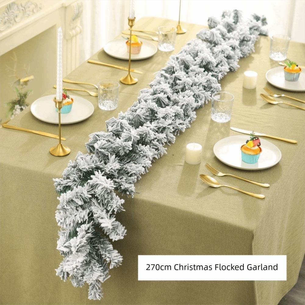 PE Simulated Rattan Artificial Xmas Table Runner New Christmas Garland Wreath Party Supplies