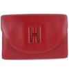H Logo Clutch Bag Vintage Rouge Viv Red Epsom Women Used