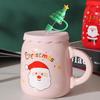 Christmas Straw Covers Cute Silicone Straw Plug Tips Cover Reusable Dust-Proof Reusable Straw Cover Cap Decoration Festival Gift