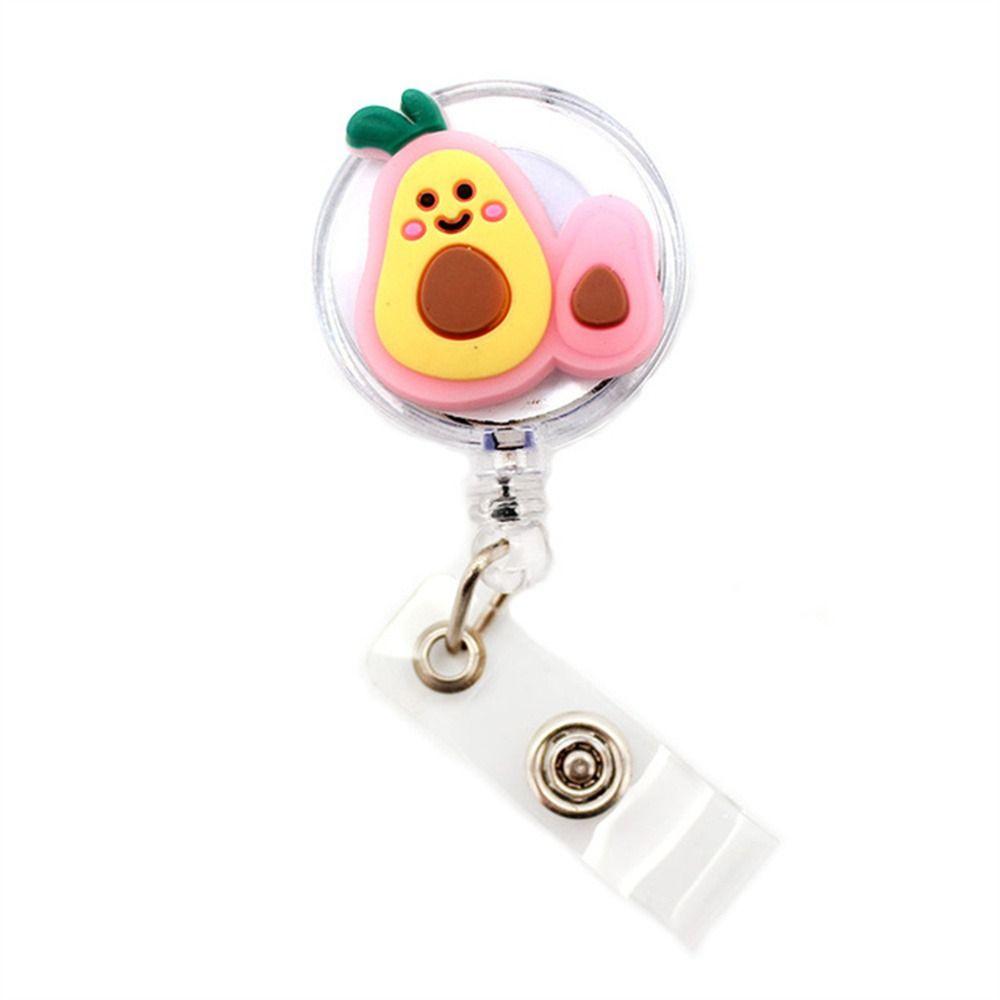 Silicone Fruits Nurse Badge Reel ID Card Retractable Badge Holder  Hospital Use