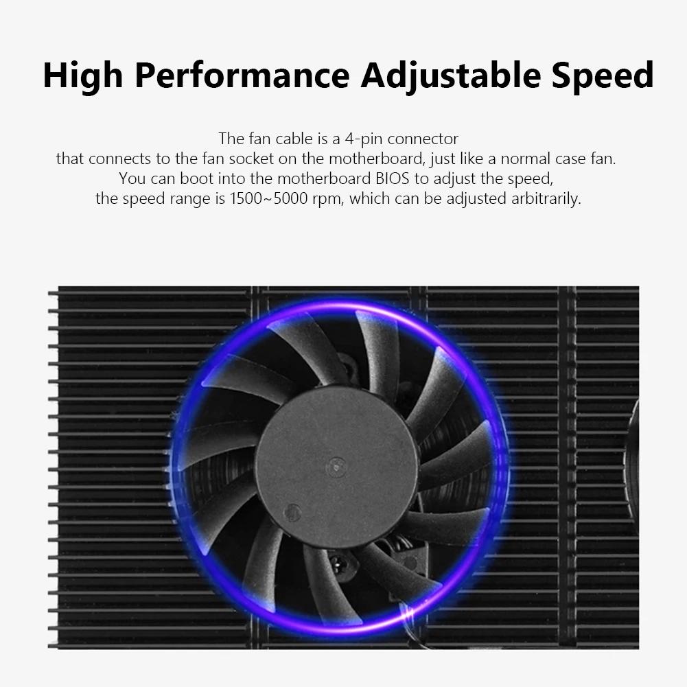 Алюминиевый радиатор задней панели GPU для видеокарт серии RTX 3090 3080 3070, охлаждающий радиатор VRAM памяти, охлаждающий вентилятор с ШИМ-управлением