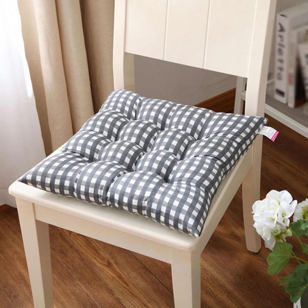35*35cm Plaid Square Chair Cushion Seat Cushion With Anti-skid Strap Indoor Outdoor Sofa Cushion Pillow Cushion For Home Office