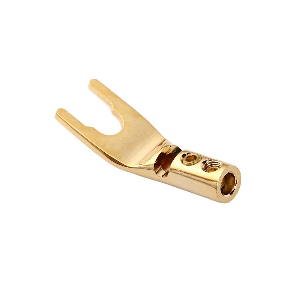 Plug Spade Adapter Audio Amplifier Adapter Y Type Binding Post U/Y Fork Spade Male Hifi Banana Plug