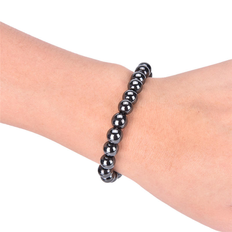 Weight Loss Round Black Stone Bracelet Health Care Magnetic Therapy Bracelet