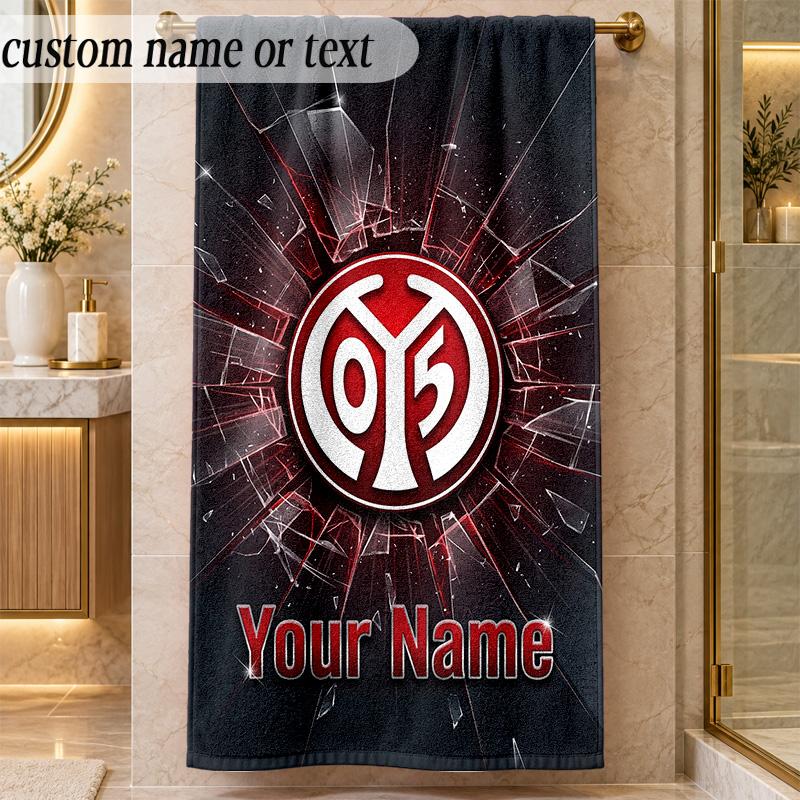 Beach TowelMainz 05 Custom Name Text Personalized Soft Towel for Beach Pool Indoor Home Decor Gift