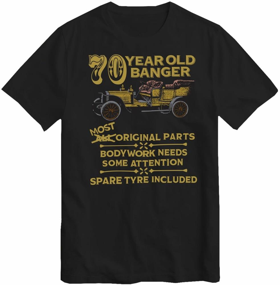 70th Birthday Tshirt Gift Old Banger 70 Years Old Born Vintage Car 1954 Top New