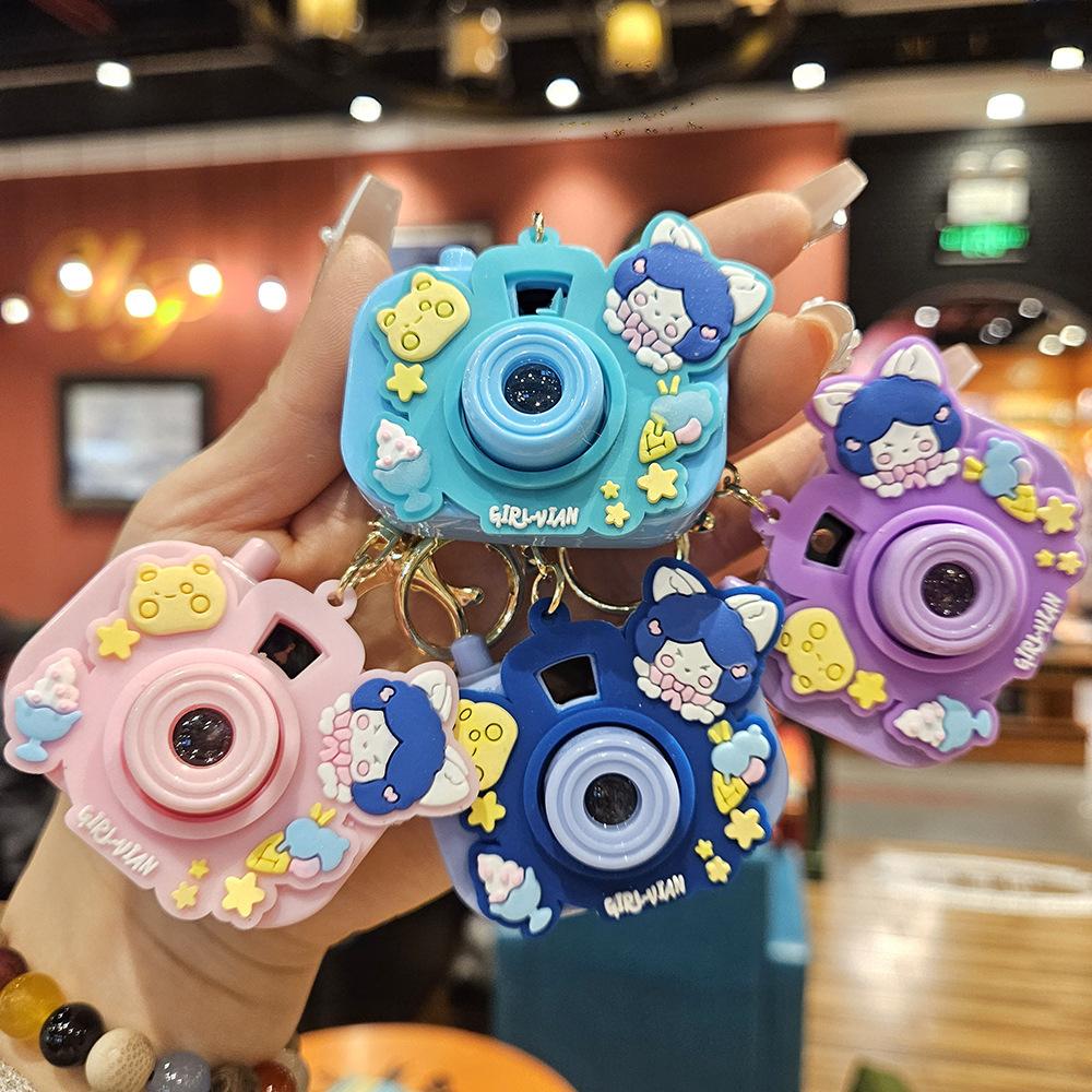 Милая мини-проекционная камера, мультяшный светящийся проекционный свет, женская сумка, брелок-подвеска