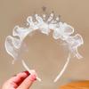 Hair Accessories Crown Mesh Hair Hoop Crystal Crown Headband Children's Headdress  Kids Gift