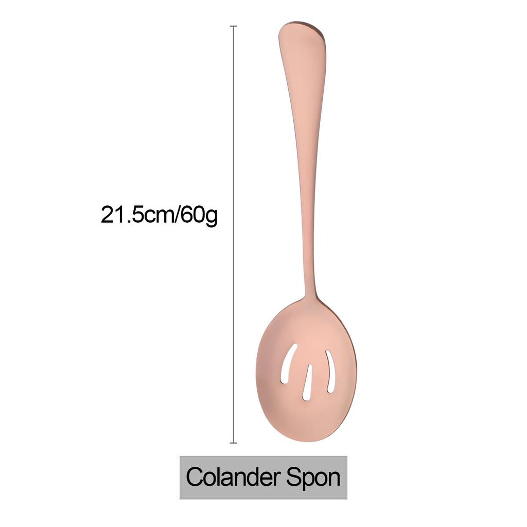 1 Pc Black Stainless Steel Soup Spoon Serving Spoon Colander for Dinner Household Public Dinnerware Salad Kitchen Tableware