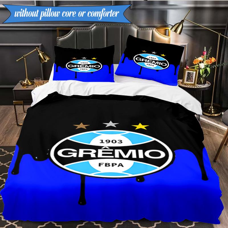 3PCS Grêmio FBPA Printed Soft Bedding Set,Including 1pc Duvet Cover And 2pcs Pillowcases Perfect for Bedroom, Dormitory, Fan gift