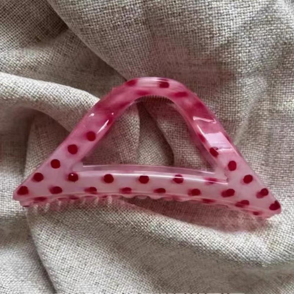 Raspberry Color Hollow Hair Clip Polka Dot Hairpin Fashion Hair Claw Clip  Headdress