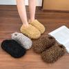 Женские Баотоу легкие и удобные с подставкой для ноги зимние теплые от холода набивные нескользящие износостойкие повседневные спортивные хлопковые тапочки